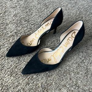 Sam Edelman Jaina Heel Pointed Toe Pump Suede 7-71/2